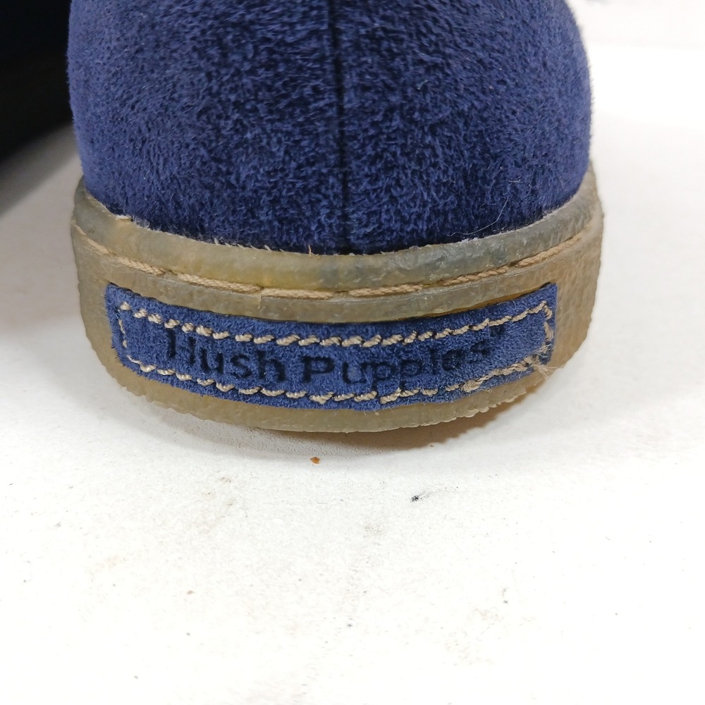 Hush Puppies Mens Blue Suede Chukka Boots Moc Toe Gum Sole Mid Top Shoes Size 11 - Picture 4 of 10